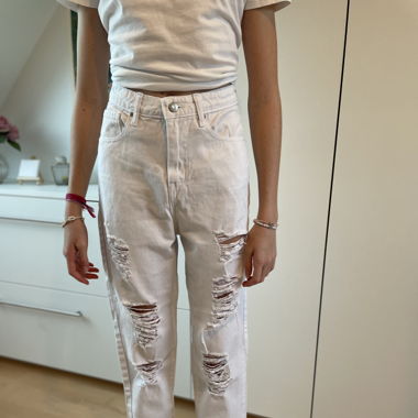 Straight white jeans 