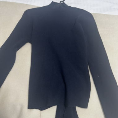 ZARA Strickoberteil schwarz