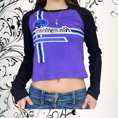 Longsleeve vintage F5 con stampa sul retro