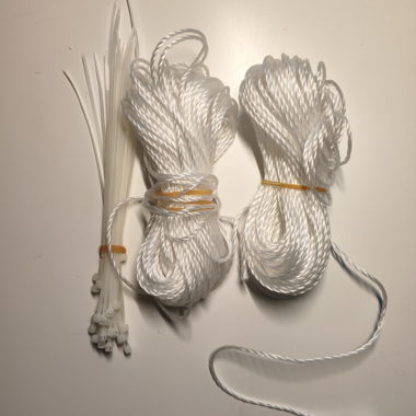 Laccetti per tende in corda bianca