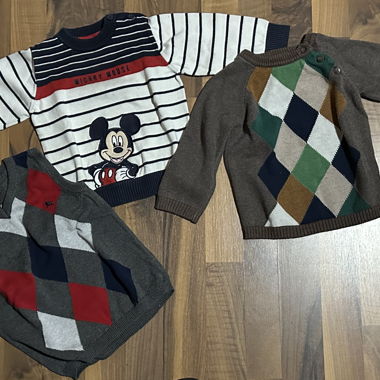 Kids sweater and vest set 80 cm