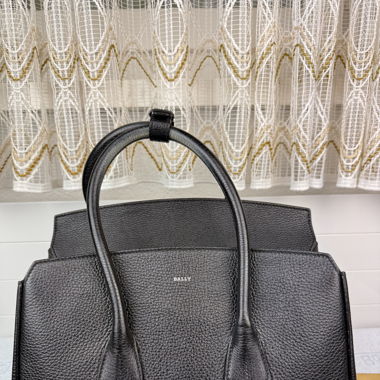 100% Original Bally Sommet Schwarzes Leder