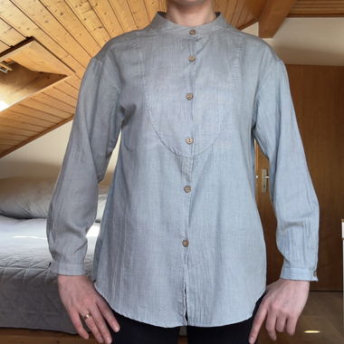 Chemise en lin bleu T.S