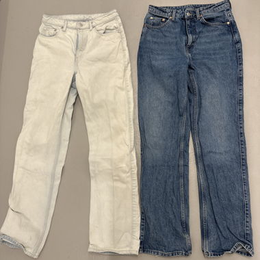 2 jeans bianco e blu