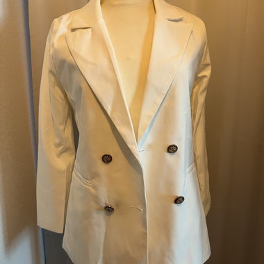 Blazer blanc élégant croisé