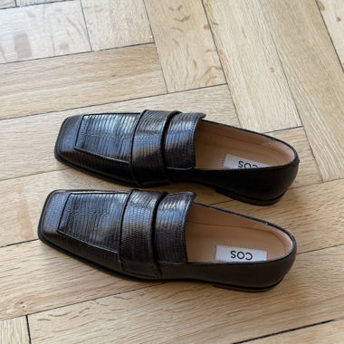 Loafer COS à bout carré, brun