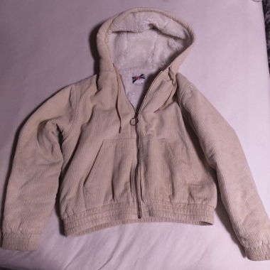 Beige fur cord jacket