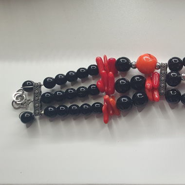 Red and black bracelet