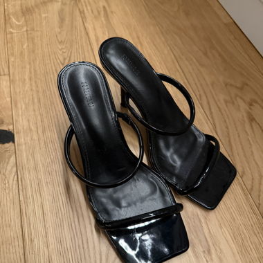 Black High-Heel Sandals
