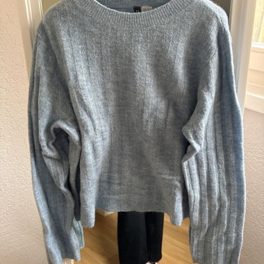 Maglione in maglia azzurro chiaro