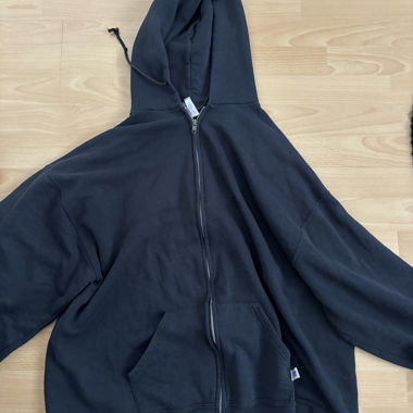 Russell Athletic black zip hoodie L