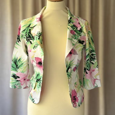 Blazer classico con stampa tropicale - Zebra