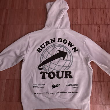 Sweat à capuche blanc