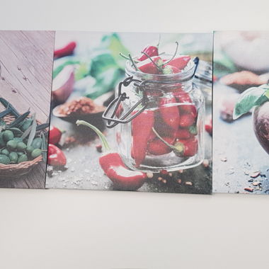 3-Piece Kitchen Wall Art Set (30 x 30 cm)