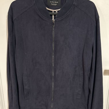 Zara Man navy bomber jacket