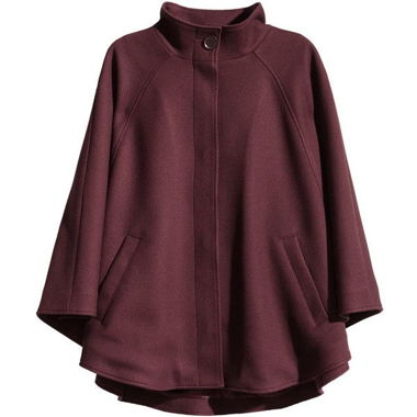 Burgundy cape/poncho