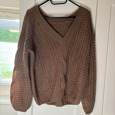 Maglione in maglia marrone