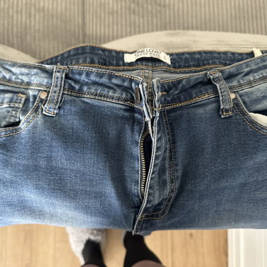 Jeans One Love à jambe large taille L