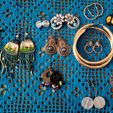 Lot de boucles d'oreilles (14 paires)