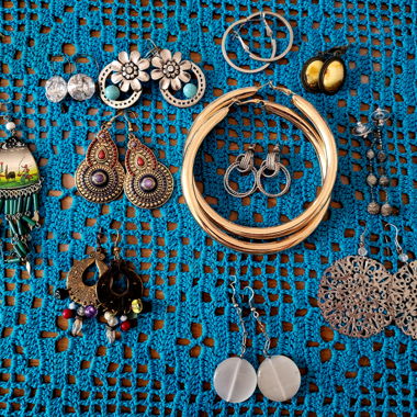 Lot de boucles d'oreilles (14 paires)