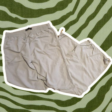 Beige Parachute-Hose
