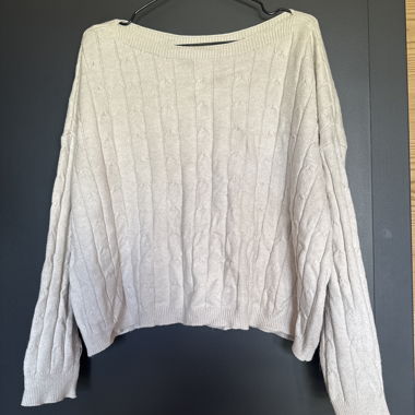 Maglione in Maglia Beige