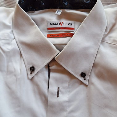 Marvelis Slim Fit men's shirt white size 43