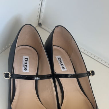 Dune London Mary Jane black flats EU39