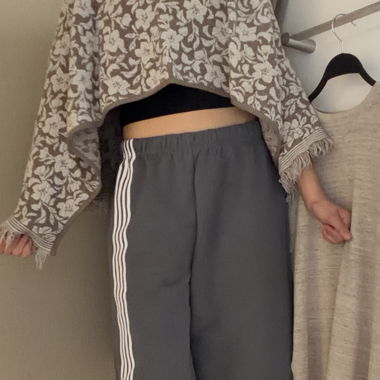 Patterned Poncho Jacket