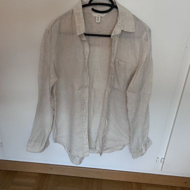 Chemise en lin beige