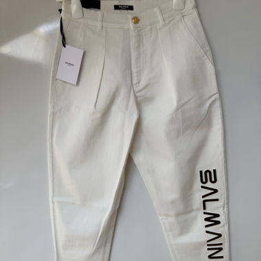 Balmain white trousers