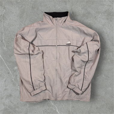 vintage adidas trackjacket grey/black