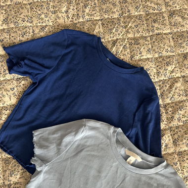 Set of the tshirt/top in blue colours 