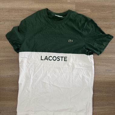 T-shirt Lacoste verde/bianco