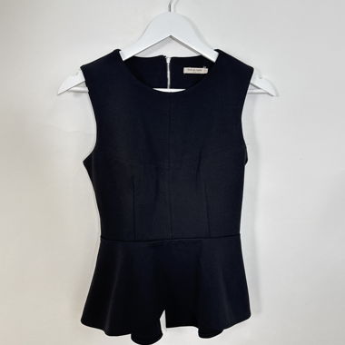 Schwarzes ärmelloses Peplum-Top Drole de copine