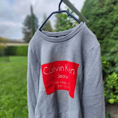 Calvin Klein Pullover XS - grau mit rotem Logo