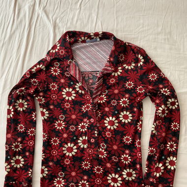 Chemise à manches longues à fleurs