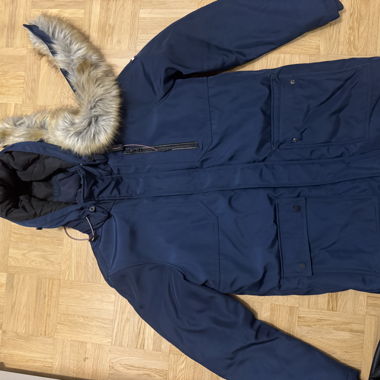 Tommy Hilfiger Marineblaue Parka-Jacke