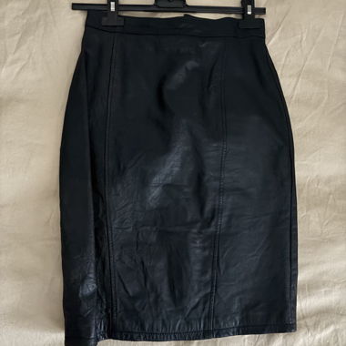 Black leather skirt
