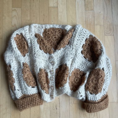 Cardigan in uncinetto chunky