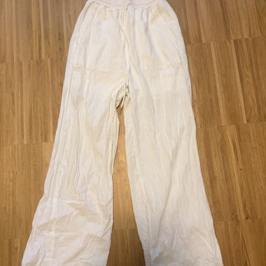 Loose White Linen Pants 34