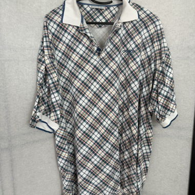 Polo Adidas vintage à carreaux vintage 