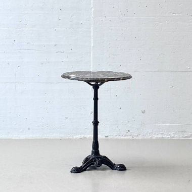 Vintage Bistro Table with Marble Top, 1980s 
