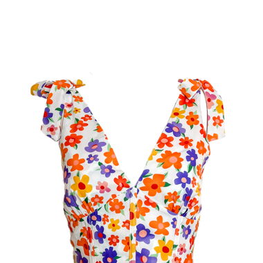Floral Crop Top with Zip