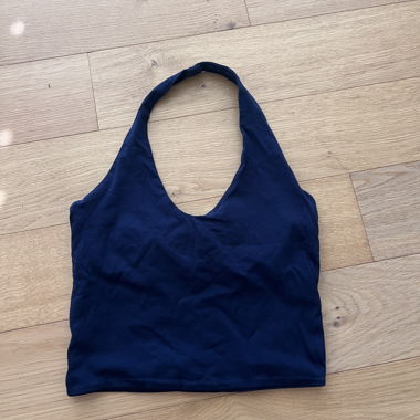 Blue neck holder top