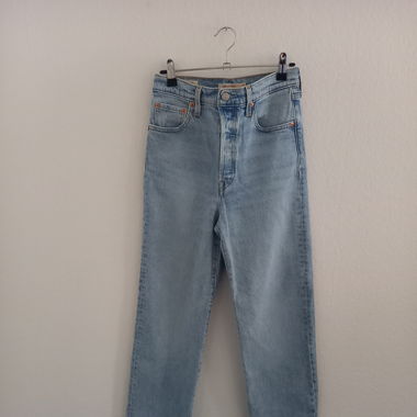 Levi's Ribcage Straight Hellblau
