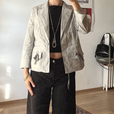 Max and Co cute striped office core jacket 