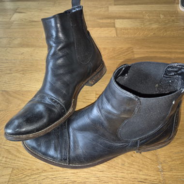 Lederstiefeletten schwarz