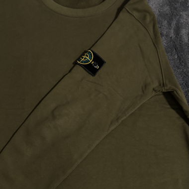 Felpa Stone Island verde oliva