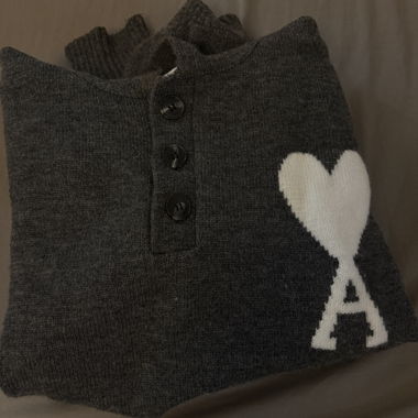 Pull en maille Ami gris